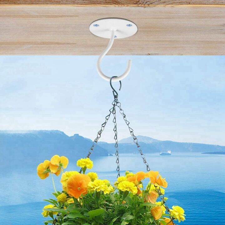 ceiling-hooks-for-hanging-plants-metal-heavy-duty-wall-hangers-for-planters-include-professional-drywall-anchors-8-pack