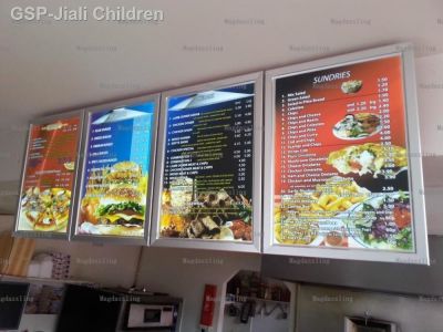 Borda-Iluminado กรอบรูปพับติด Led 4ชิ้น Ultra-Iluminado Caixa De Luz 24X36 Restaurante Montado Na Parede Painéis