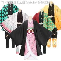 【hot】☼▥△  Anime Demon Slayer Costume Kimetsu No Yaiba Zenitsu Giyu Tanjirou Kamado Nezuko Kimono Uniforme Mulheres Crianças Homens