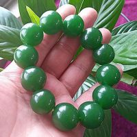 【YF】✁  Men Jewelry Bangle Real Jades Stone Beads Elastic Beaded