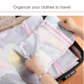 Mesh Laundry Bags for Delicates With Premium Zipper Travel Storage Organize  Bag Clothing Washing Bags for Laundry Mesh Grey 