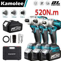 Kamolee 520N.M 1/2ประแจผลกระทบไฟฟ้าไร้แปรงถ่านแรงบิดสูง &amp; 1/4นิ้วใช้ได้กับแบตเตอรี่ Makita 18V [DTW285]