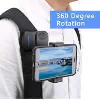 【LZ】✷₪  Mochila rotatória para gopro hero 7/360 suporte para gopro hero 7/6/5 xiaomi yi iphone todos os telefones de celular de 3.5 a 6.8 polegadas acessórios para vídeo ao vivo