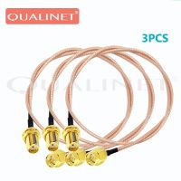 QUALINET 3pcs RG316 Antenna extension cable SMA Male to SMA Female Plug Jack RF Connector Rg316 Pigtail for F TV Extension cable Electrical Connectors