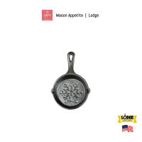 LMSWINSFTS12 Lodge 3.5", Mini Cast Iron Skillet With Snowflake Imprint กระทะเหล็กหล่อลอดจ์ ลายเกล็ดหิมะ 3.5 นิ้ว