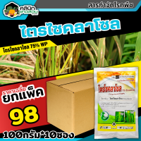 ? ?? สินค้ายกแพ็ค ?? ไตรไซคลาโซล 75ดับบลิวพี (ไตรไซคลาโซล) บรรจุ 100กรัม*10ซอง ป้องกันโรคไหม้ในนาข้าว