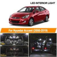 โคมไฟทรงโดมชุดไฟแอลอีดีภายในหลอดไฟรถยนต์สีขาวสำหรับ Hyundai Accent 2000 2001 2002 2003 2004 2005 2006-2016 2017 2018 2019