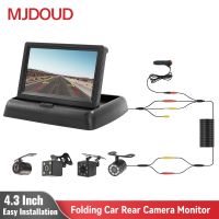 MJDOUD Car Monitor with Rear View Camera 4.3 TFT LCD HD Screen LED Backup Camera for Vehicle Parking Easy Installation