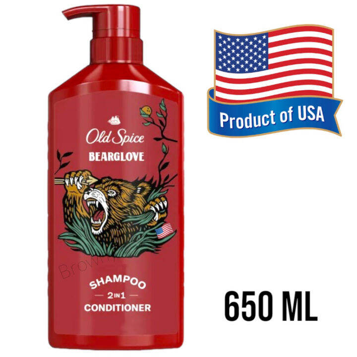 Old Spice Bearglove 2 in 1 Shampoo & Conditioner 650ml. Lazada.co.th