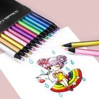 Lele Pencil】ชุดแบบร่างภาพวาดสีดินสอสี12สีดินสอสีอุปกรณ์วาดภาพศิลปะวาดภาพอาชีพสำหรับศิลปิน