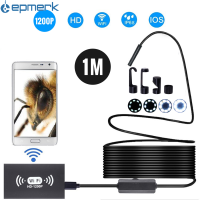 [electronicshop]8 มิลลิเมตรกล้อง endoscope ไร้สาย IP68 กันน้ำ WiFi ตรวจสอบ 2.0mp HD 8 LED สายกึ่งแข็ง borescope สำหรับs ipads อุปกรณ์ Android และ PC