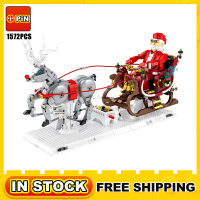 City Christmas Winter Village House Santa Elk Building Blocks MOC Street View Architecture Construction Bricks Kids Toys Gifts