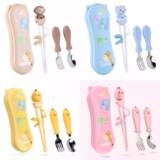Bộ muỗng đũa nĩa tập ăn cho bé thương hiệu goryeo baby hàn quốc - ảnh sản phẩm 1