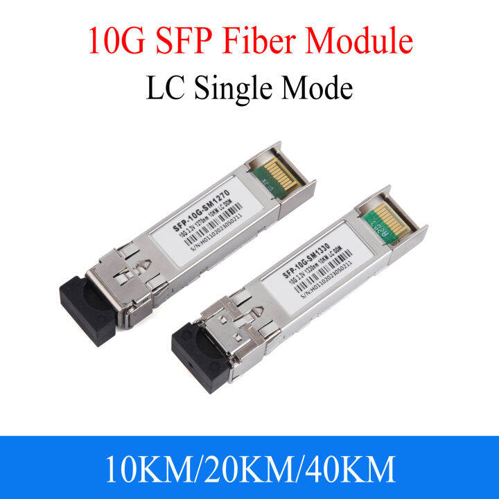 1Pair 10G Fiber SFP Module LC 1270nm/1330nm Single Mode 10KM/20KM/40KM ...