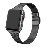 ﹍❐ Slim สาย Milanese สำหรับ Apple watch Ultra 8 7 6 5 4 SE Band 49mm 45mm 44mm 41mm 40mm สายสแตนเลสโลหะ iWatch 3 42mm