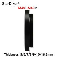 StarDikor กล้องโทรทรรศน์ M48ต่อ M42แหวนรองเลนส์กล้องถ่ายรูปอลูมิเนียมอัลลอยด์หญิง T(M48mmx0.75mm) T2ชาย (M42x0.75mm)