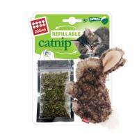 GiGwi Refillable Catnip Rabbit ตุ๊กตากระต่ายขนน้ำตาล สอดไส้แคปนิท ของเล่นแมว