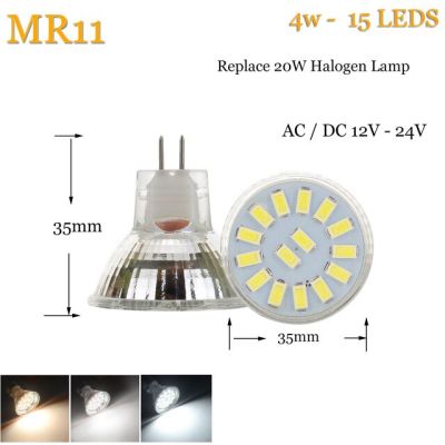 【✲High Quality✲】 lan84 ไฟฮาโลเจน Mr11หลอดไฟสปอตไลท์ Led Gu4.0 Ac/dc 12V 24V 30V 2W 3W 4wcool โคมไฟสีขาวนวลไฟฮาโลเจน5733 Smd 9 12 15