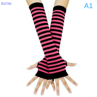 ?【Lowest price】SUTAI ถุงมืออนิเมะคอสเพลย์ถุงมือนินจาแบบสวมทับแขนยาวสำหรับผู้ชายผู้หญิงแฟชั่นกันแดด