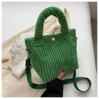 ZZOOI Fashion Corduroy Womens Bag 2022 Trend New Handbags Niche Versatile Bucket Shoulder Bags Female Nylon Button Crossbody Bags