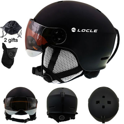 LOCLE Men Women Ski Helmet IN-MOLD Winter Sports Skiing Helmets Ski Snowboard With Goggles Mask Snow Skate Helmet