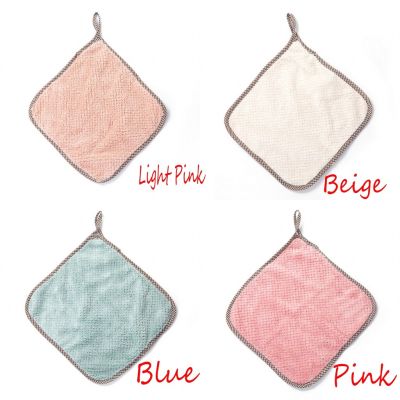 1PC Coral Velvet Hanging Rag Super Absorbent Kitchen Dish Cloth Cleaning Towel