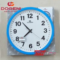 DOGENI Wall Clocks นาฬิกาแขวน [12 นิ้ว] รุ่น WNP043SB (ขอบสีฟ้า)