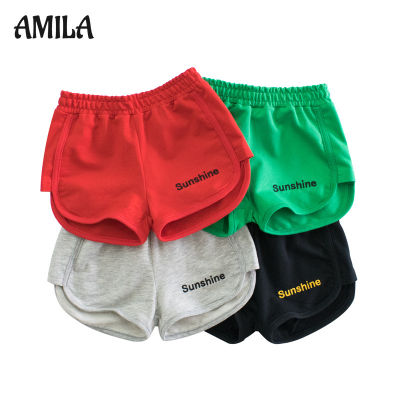 กางเกงขาสั้นเด็กผู้หญิง AMILA ใส่กางเกงเด็กๆลำลองเด็กบางใหม่