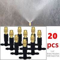 20-1pcs 4/7PVC Outdoor Misting Cooling System Garden Irrigation Watering 1/4 Atomizer Adjustable Sprinklers