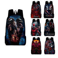 Marvel Movie Venom: Let There Be Carnage New Men Backpack High Capacity Waterproof Travel Laptop Bag 3D Print Heroes School Bag