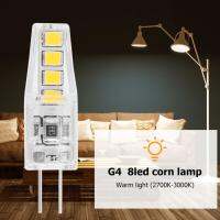 G4ซิลิโคนสำหรับเปลี่ยนหลอดข้าวโพด SMD2835หลอดไฟ8โคมระย้า LED 220V 2W