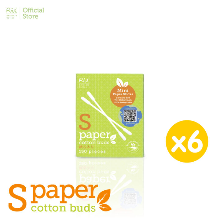 แพ็คหก-rii-s-paper-cotton-buds-150-pcs-box