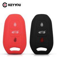 hgjmgkkk KEYYOU For Peugeot C6 508 C5 C3 508 2008 3008 C4 Aircross Picasso Grand Remote Silicone Car Key Cover Case 3 Buttons