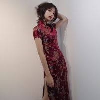 【CW】Chinese Style Qipao Sexy Women Plus Size Cheongsam Vintage Classic Chinese Dress Dragon And Phoenix Long Vestidos 4X L 5XL 6XL