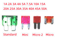 ฟิวส์มาตรฐาน Mini Micro 2 ฟิวส์รถยนต์ 2A 3A 5A 7.5A 10A 15A 20A 25A 30A 35A 40A Amp คลิปฟิวส์ชุดสำหรับรถบรรทุก Mini ขนาดกลางขนาดเล็ก-Youerd