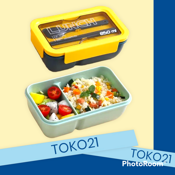 TOKO21--Tempat Makan trasparan Lunch Box Bento / Kotak Makan Bento 850