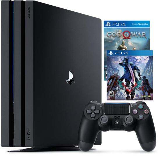 Máy chơi game ps4 pro model 7218bkèm game godofwar 4 và devil may cry 5 - ảnh sản phẩm 1