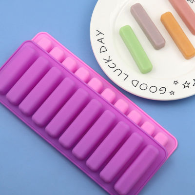 10 Cavity Chocolate Mold 10 Cavity Chocolate Mold Silicone Mold Finger Biscuit Mold Ice Mold Cake Decoration Ice Mold Pudding Jelly Mold Biscuit Mold Chocolate Cake Decoration Mold Bar Silicone Mold