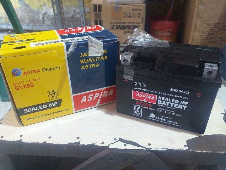 aki kering motor merek aspira type GTZ5 | Lazada Indonesia