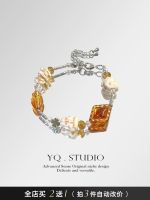 YQ.STUDIO ฤดูใบไม้ร่วงที่อ่อนโยนดั้งเดิม อินแสงหรูหราการออกแบบเฉพาะเฉพาะสร้อยข้อมือสร้อยข้อมืออารมณ์สำหรับผู้หญิง ?《ต้นฉบับ》！❐┋℗