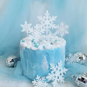 50pcs snowflake decorations edible cake toppers Hong Kong