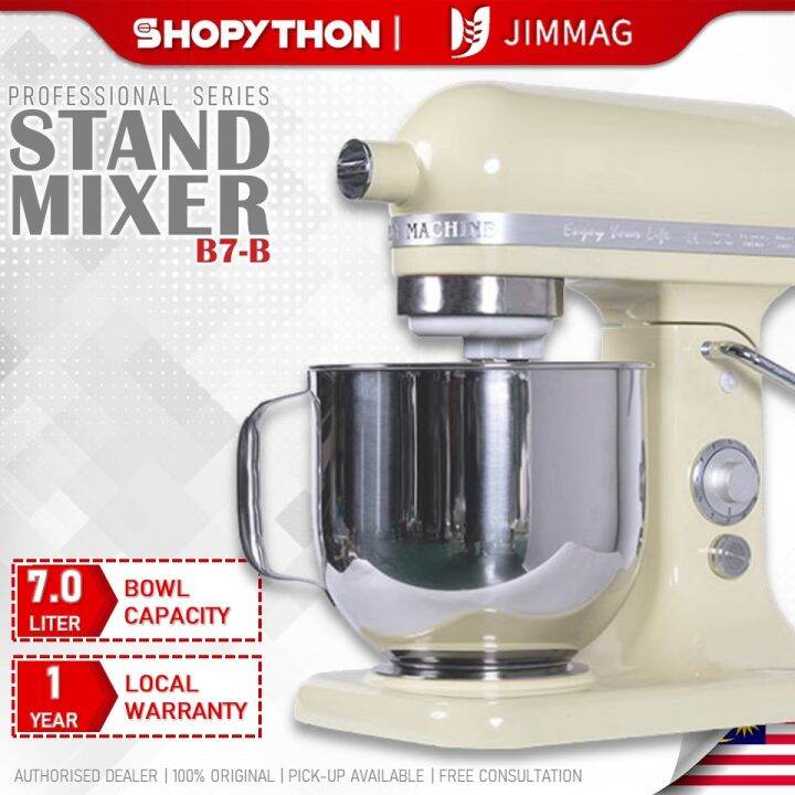 JIMMAG Stand Mixer B7B (Cream Yellow) Bulli 7L Heavy Duty Commercial