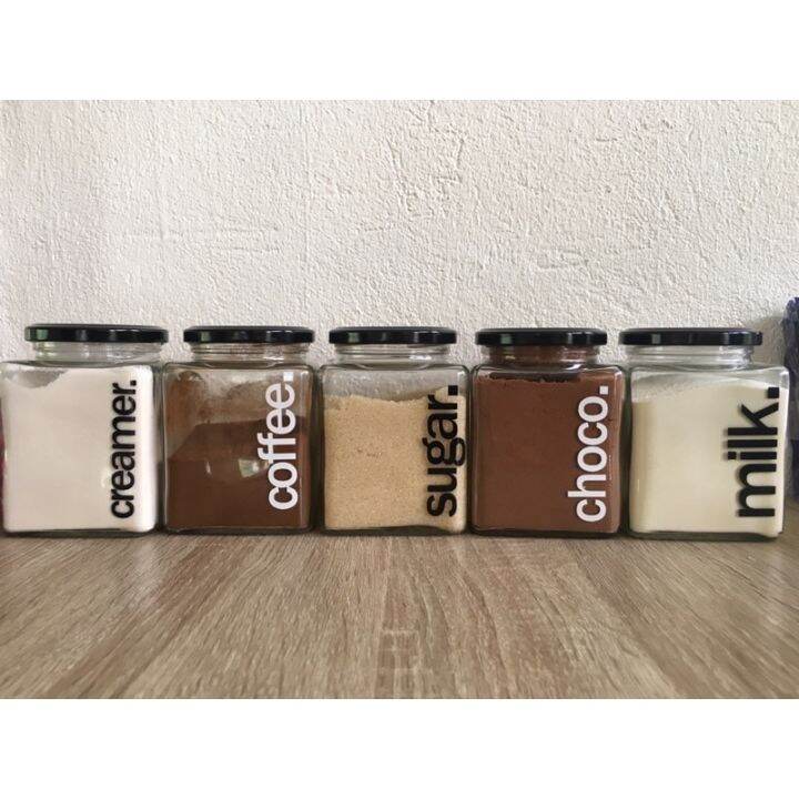【COD】 1 Set (3 Pieces) 500ml Jar Coffee Sugar Cream Condiments