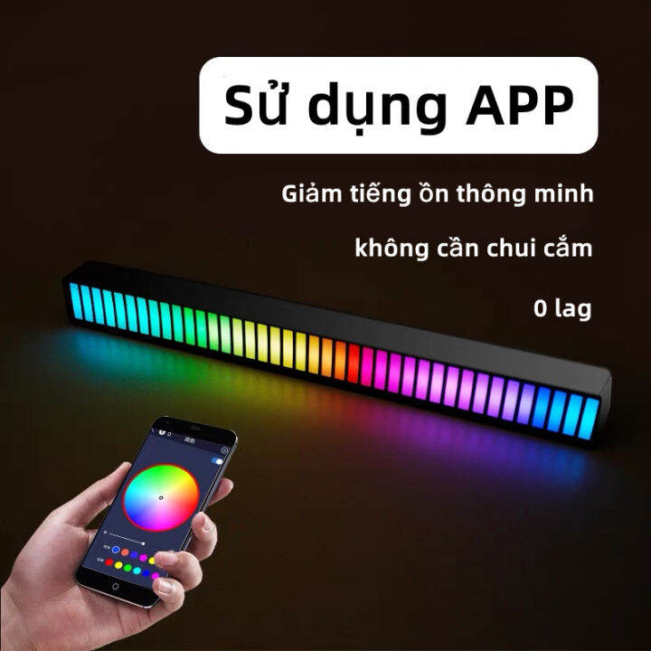 Thanh Đèn Led RGB Nháy Theo Nhạc Cảm Biến Âm Thanh 16 Triệu Màu ...