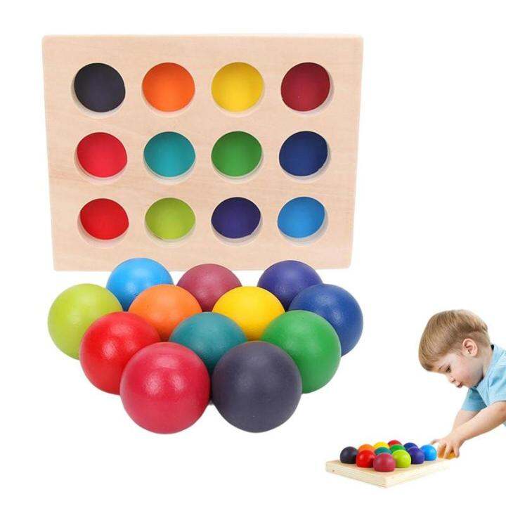 [NEW 2023] Wooden Color Sorting Ball For Kid Early Education Preschool ...