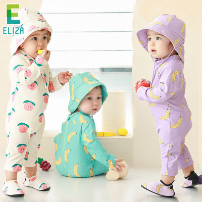 ES New kids one-piece swimsuit sun protection quick drying baby baby surf suit wholesale boys and girls swimwear