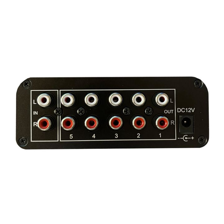 au-105rca-audio-distributor-stereo-audio-mixer-1-input-5-output-multi-channel-audio-distributor-for-rca-volume-controls
