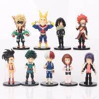 Figur Mini Anime My Hero Academia 9 Buah/ ชุด8Cm Ochaco Urara All Modoroki Shoto Figurine ตกแต่ง Mainan Boneka PVC