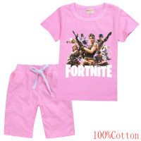 Fortnites เสื้อยืดชุดสาวเด็กแขนสั้นเสื้อทีกางเกงขาสั้น8256บุคลิกภาพเสื้อยืดสันทนาการการ์ตูนกางเกงขาสั้นแฟชั่นใหม่เกาหลี