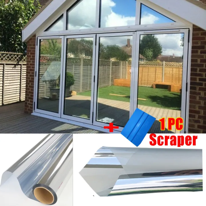 【COD&Ready Stock】Silver Reflective One Way Mirror Window Film Mirrored